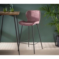 ZI Aria Bar Pink chair velvet round tube